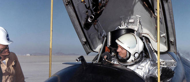 Neil Armstrong a bord de son X-15 en 1961.
