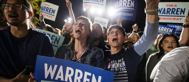 Primaire democrate: a Los Angeles, les fans d'Elizabeth Warren ne desarment pas