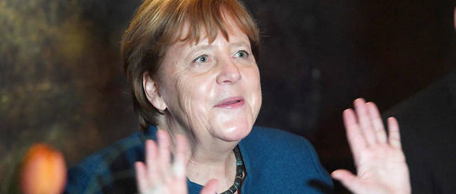 Angela Merkel le 28 fevrier 2020 dans le Mecklenbourg.
