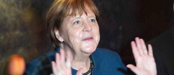 Angela Merkel le 28 fevrier 2020 dans le Mecklenbourg.
