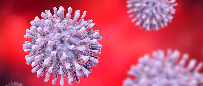 Une illustration du VIH, virus de l'immunodeficience humaine, qui provoque le sida, le syndrome d'immunodeficience acquise.

