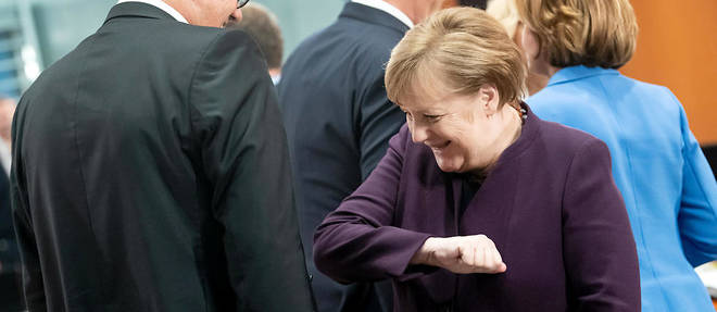 La chanceliere allemande Angela Merkel, le 12 mars.
