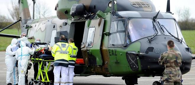 Coronavirus: douze patients evacues par helicoptere militaire pendant le week-end