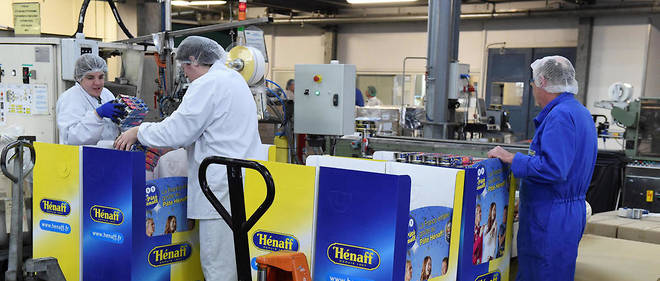 Visite de l'usine Henaff de Pouldreuzic a l'occasion du 100e anniversaire du pate Henaff.
