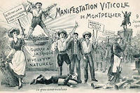 Affiche pour une manifestation viticole en 1907.
