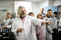 Le professeur Didier Raoult, directeur de l'Institut Méditerranée Infection à Marseille, le 2 mars 2020 lors de la visite de presse.
