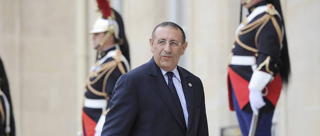 Youssef Amrani, alors secretaire general de l'Union pour la Mediterranee (UPM), arrive a l'Elysee en septembre 2011.
