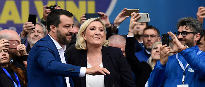 Matteo Salvini et Marine Le Pen en mai 2019 a Milan.
