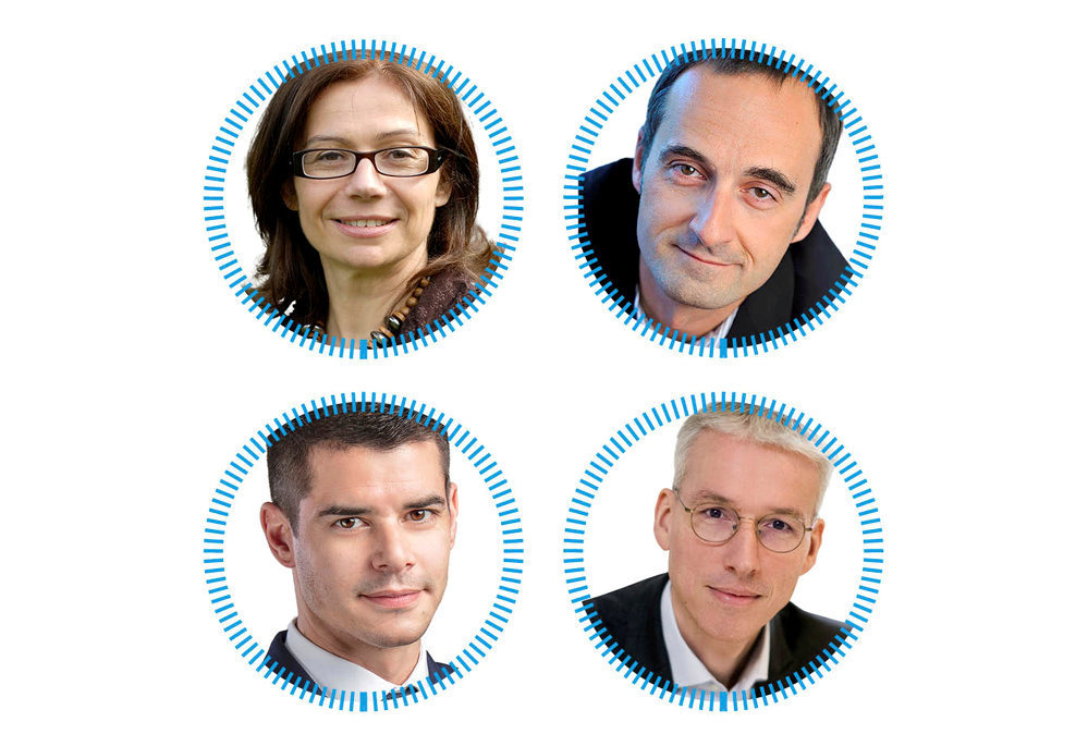 Francoise Dany, Jean Pralong, Mathieu Loue, Stephane Canonne (de g. a dr. et de haut en bas).