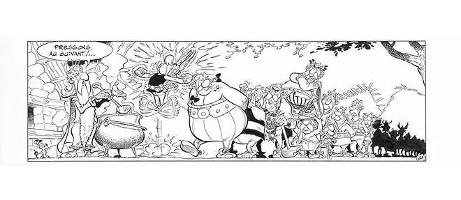 Le 26 mai, Artcurial dispersera cinq planches d'Uderzo, dont trois encres originales d'<< Asterix >> au profit de la Fondation Hopitaux de Paris-Hopitaux de France. 
