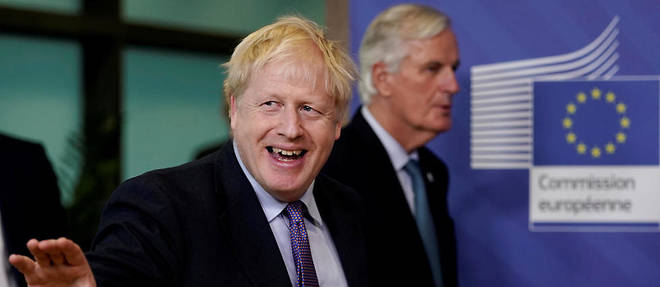 Boris Johnson et Michel Barnier en octobre 2019.

