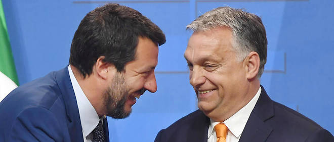 Matteo Salvini et Viktor Orban a Budapest le 2 mai 2019.
