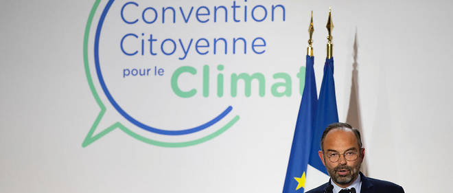Edouard Philippe lors du lancement des travaux de la Convention citoyenne pour le climat en octobre 2019.
