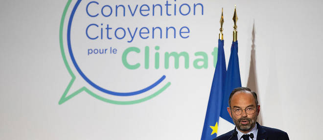 Edouard Philippe lors du lancement des travaux de la Convention citoyenne pour le climat en octobre 2019.

