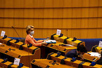 Ursula von der Leyen au Parlement européen.
