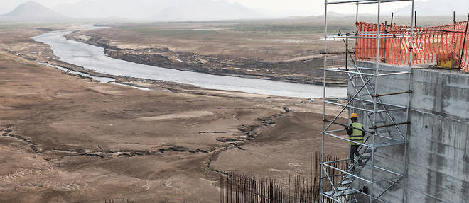 Une photo du barrage de la Renaissance en decembre 2019. Les negociations a son propos sont apres entre l'Ethiopie, le Soudan et l'Egypte. 
