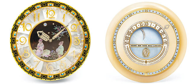 Jusqu'a fin juillet, Christie's disperse en ligne une collection inedite de plus de 100 horloges signees Cartier. De la Belle Epoque a l'Art deco... 
