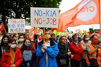 Plusieurs milliers de manifestants &agrave; Lannion contre les suppressions d'emplois chez Nokia