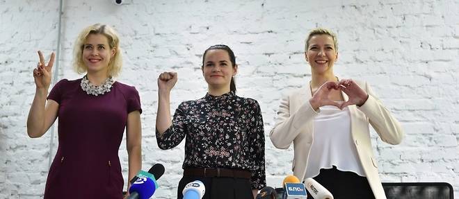 Trois femmes defient l'homme fort du Belarus
