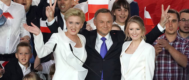 Le president polonais Andrzej Duda a ete reelu, le 12 juillet 2020. 
