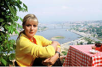 Dorothee en Turquie pour l'emission << Club Dorothee Vacances >> sur TF1, en 1993.
