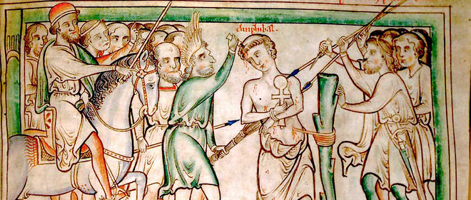 Le martyre du pretre Amphibalus au IVe siecle.
