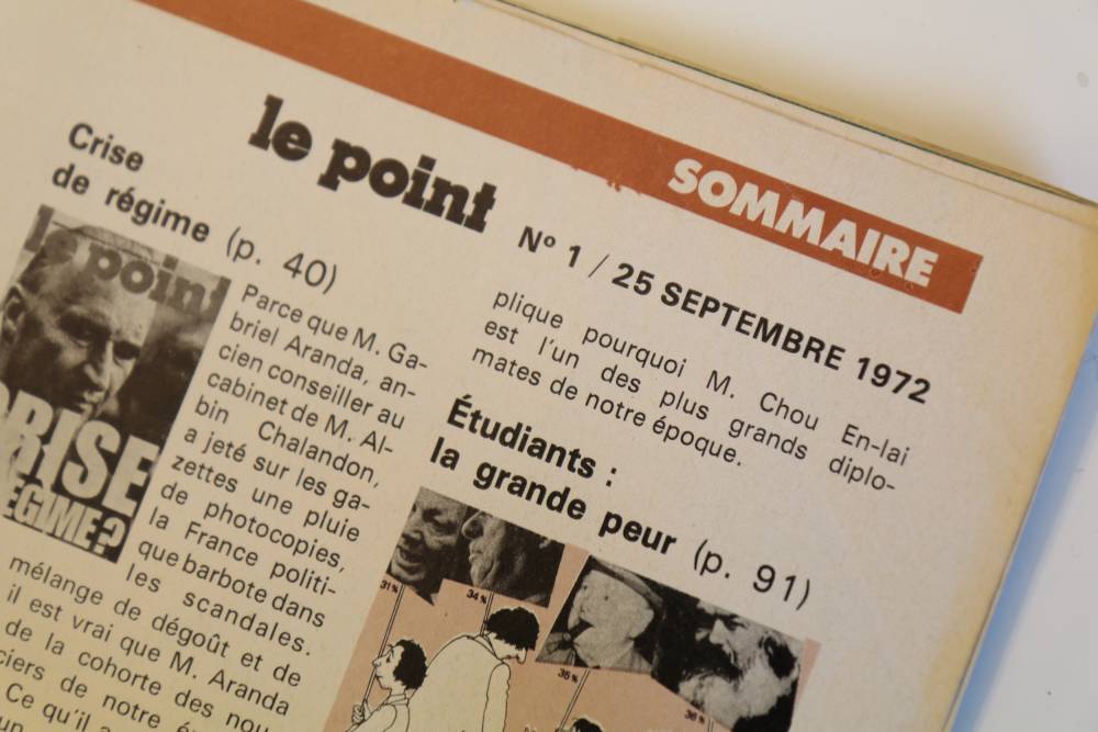 Premier numéro du magazine « Le Point » 25 septembre 1972
 ©  Mégane Chiecchi