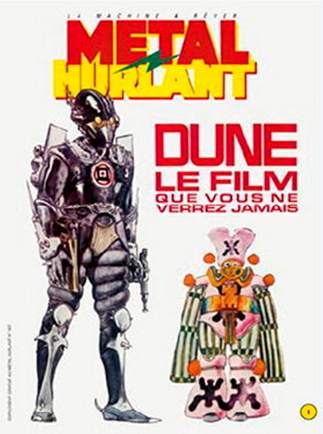 <span class="dflt-txt dflt-txt--lgnd g-gotham-book glbl-txt-alg-ctr">Cahier spécial issu du n° 107 de « Métal hurlant » où est dévoilé le projet inabouti de l’adaptation de « Dune » par Alejandro Jodorowsky.</span>
 ©  Metal hurlant