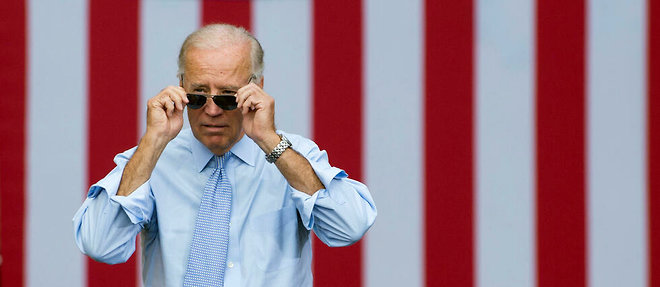 Joe Biden en 2012 dans le New Hampshire. Il est alors le vice-president de Barack Obama.
