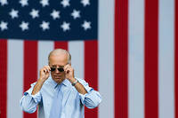 Joe Biden en 2012 dans le New Hampshire. Il est alors le vice-président de Barack Obama.
