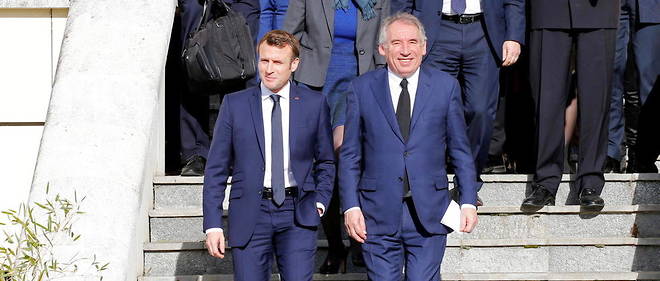 Emmanuel Macron et Francois Bayrou, nouveau commissaire au Plan, le 14 janvier 2020.
