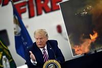 Incendies: &quot;&Ccedil;a finira par se refroidir&quot;, lance Trump en Californie
