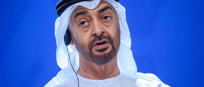Le cheikh Mohammed ben Zayed al-Nahyane, prince heritier d'Abou Dhabi et principal dirigeant des Emirats arabes unis, ici en 2019 lors d'une visite a Berlin. 
