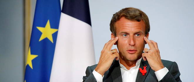 Emmanuel Macron, devant les entrepreneurs de la << French Tech >>, lundi 14 septembre.
