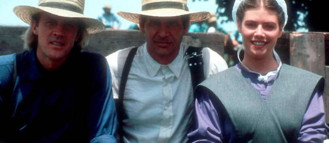 Witness, de Peter Weir (1985). De gauche a droite : Alexander Godunov, Harrison Ford et Kelly McGillis.
