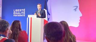 Emmanuel Macron lors de son discours sur le « séparatisme », le 2 octobre

