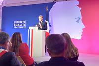 Emmanuel Macron lors de son discours sur le << separatisme >>, le 2 octobre
