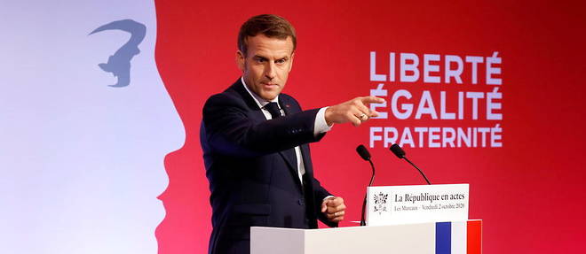 Emmanuel Macron, le 2 octobre 2020.
