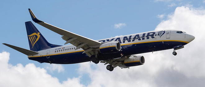 Un Boeing 737 de Ryanair, photographie au Royaume-Uni, en juillet 2020.
