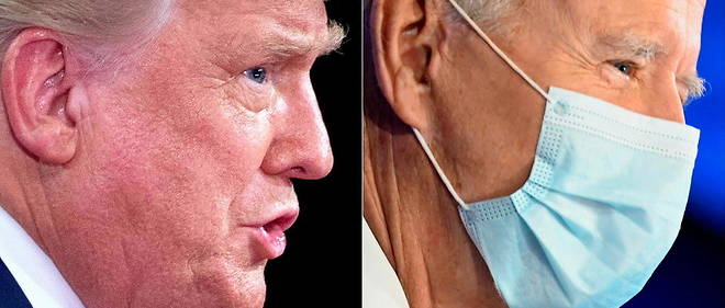 Donald Trump et Joe Biden participaient jeudi 15 octobre a leur deuxieme debat, a distance.
