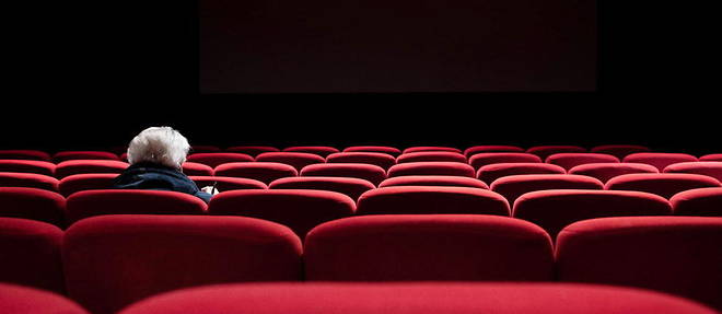 A Paris, une salle de cinema vide ou presque, en octobre 2020. 
