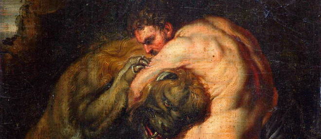 << Hercule et le lion de Nemee >>, de Pieter Paul Rubens (vers 1600).
