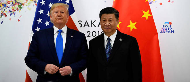 Le president chinois Xi Jinping avec Donald Trump a Osaka le 29 juin 2019.
