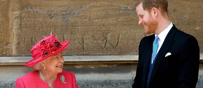 Elizabeth II et le prince Harry en mai 2019.
