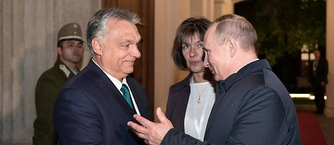 Viktor Orban et Vladimir Poutine a Budapest en octobre 2019.
