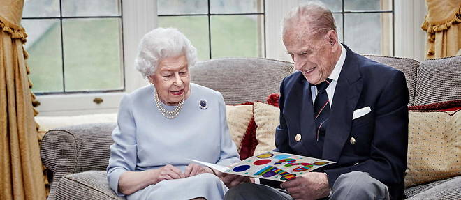 Elizabeth II et Philip le 19 novembre 2020.
