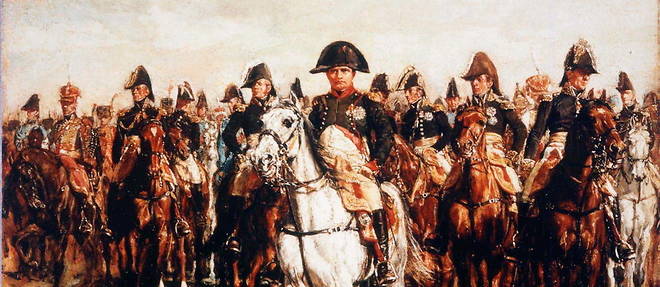 << Napoleon Ier et son etat-major >>, peinture de Meissonier (1815-1891). 
