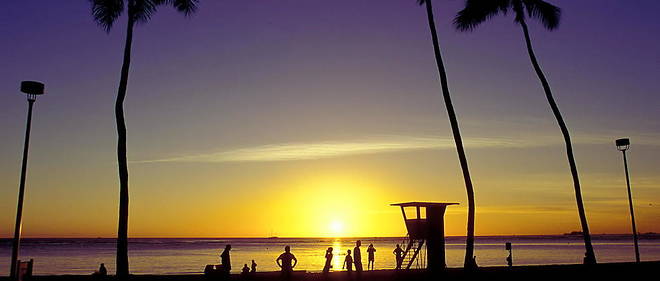 La plage Waikiki, a Hawai.
