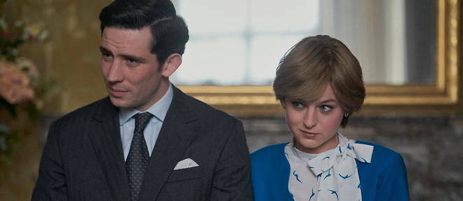  Le prince Charles (Josh O'Connor) et la princesse Diana (Emma Corrin) dans la saison 4 de << The Crown >>.
