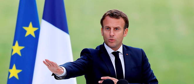 Emmanuel Macron lors de la remise des propositions de la Convention citoyenne pour le climat.

